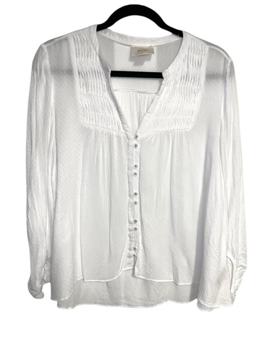 Anthropologie Tops - Maeve Anthropologie thin lightweight rayon summer 3/4 sleeve button up top sz 8